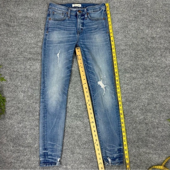 Madewell 9" High Rise Skinny Jeans Sz 26 In Destructed Hem Edition - Picture 11 of 17